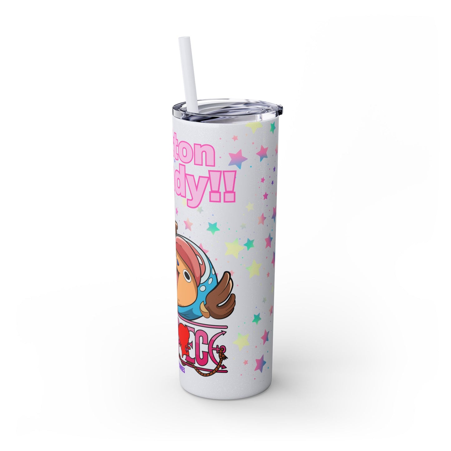 One Piece - Chopper Loves Cotton Candy Skinny Tumbler with Straw, 20oz