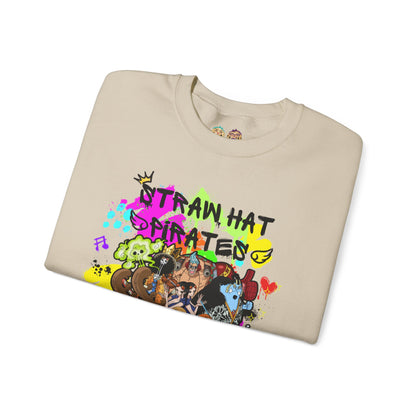 One Piece - Graffiti Straw Hat Crew Unisex Heavy Blend™ Crewneck Sweatshirt