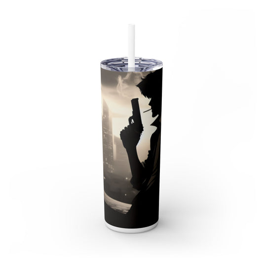 Cowboy Bebop - Spike in the City Skinny Tumbler with Straw, 20oz