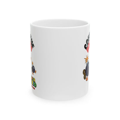 Old School Games- Coffee is the Bobomb Ceramic Mug 11oz