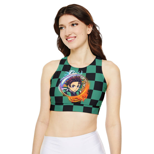 Demon Slayer - Tanjiro Time Lined, Padded Sports Bra