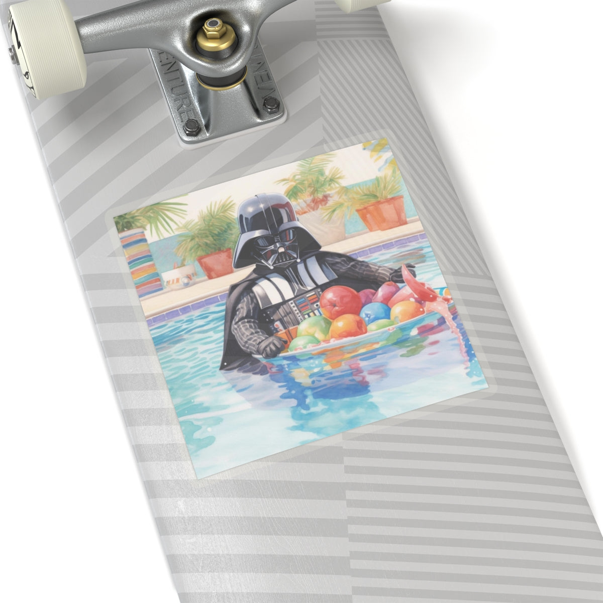 Darth Vader at the Pool Party Kiss-Cut Stickers