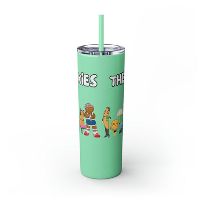 The Grumpy Cookies Crew Skinny Tumbler with Straw, 20oz