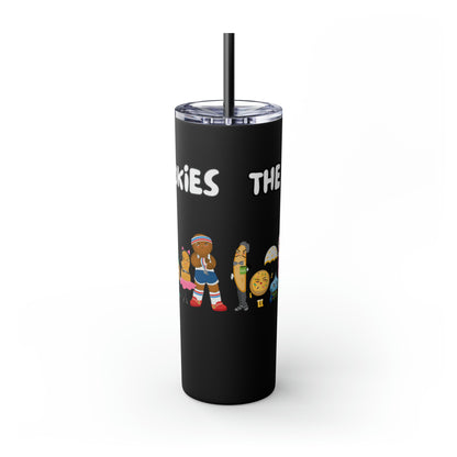 The Grumpy Cookies Crew Skinny Tumbler with Straw, 20oz