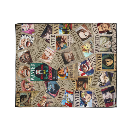One Piece- Wanted Dead or Alive Polyester Blanket