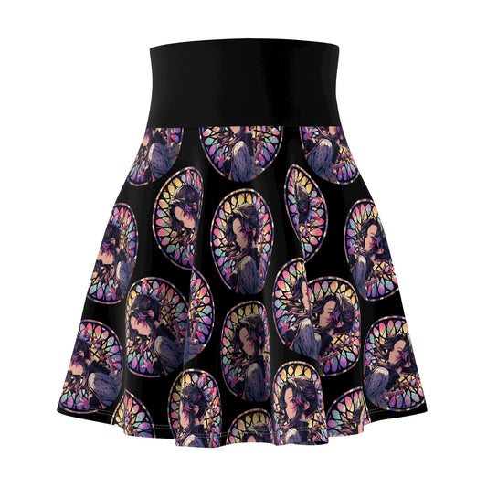 Stained Glass Shinobu Kocho Women's Skater Skirt (AOP)