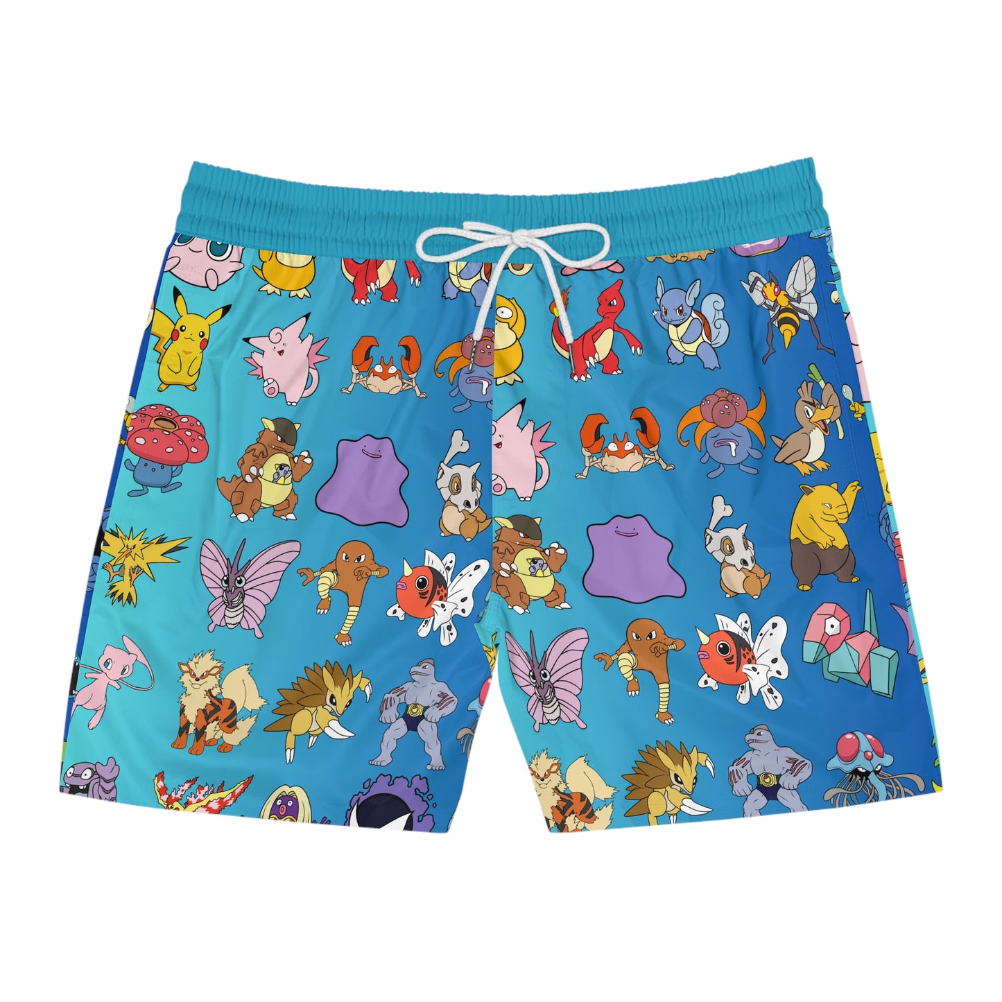 Men's Gotta Catch Em II Blue Mid-Length Swim Shorts