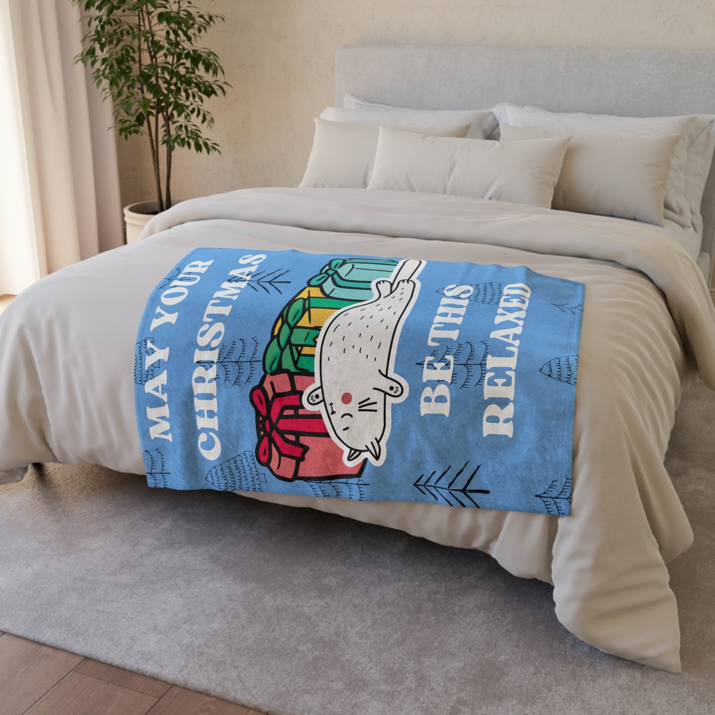 Relaxed Christmas Polyester Blanket