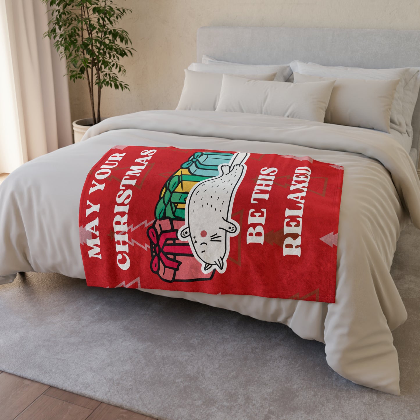 Relaxed Christmas Polyester Blanket