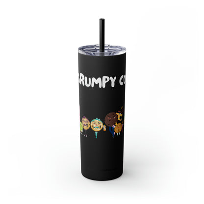 The Grumpy Cookies Crew Skinny Tumbler with Straw, 20oz