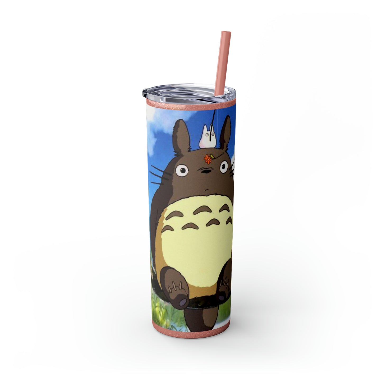 Totoro and Friends Skinny Tumbler with Straw, 20oz