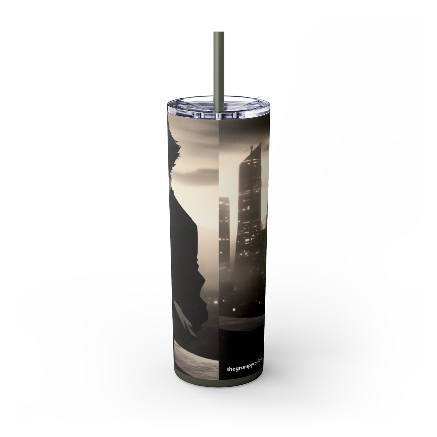 Spike in the City Skinny Tumbler with Straw, 20oz