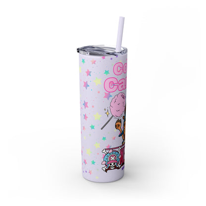 One Piece - Chopper Loves Cotton Candy Skinny Tumbler with Straw, 20oz