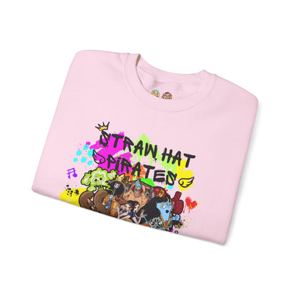 One Piece - Graffiti Straw Hat Crew Unisex Heavy Blend™ Crewneck Sweatshirt