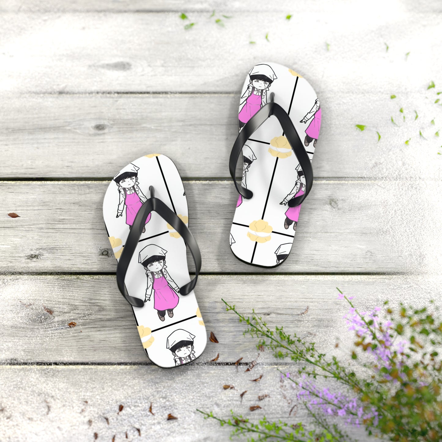 Mash loves Cream Puffs Unisex Flip Flops