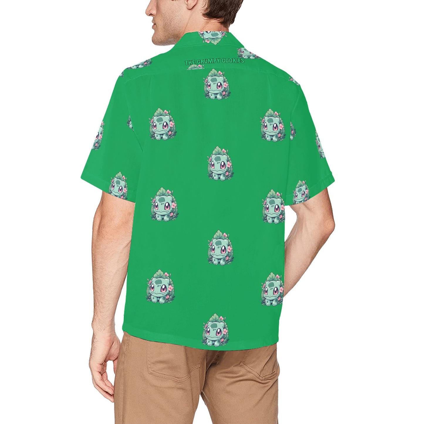 Pokemon - Flowering Bulba Hawaiian Shirt with Chest Pocket