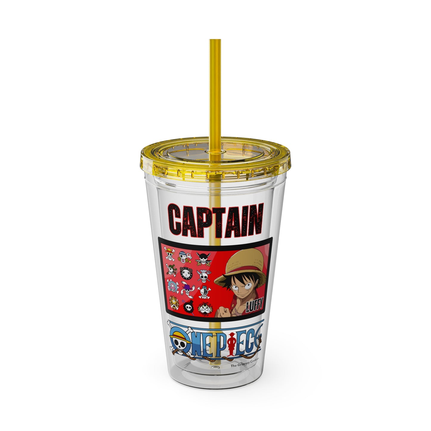 One Piece- Captain Luffy Sunsplash Tumbler with Straw, 16oz