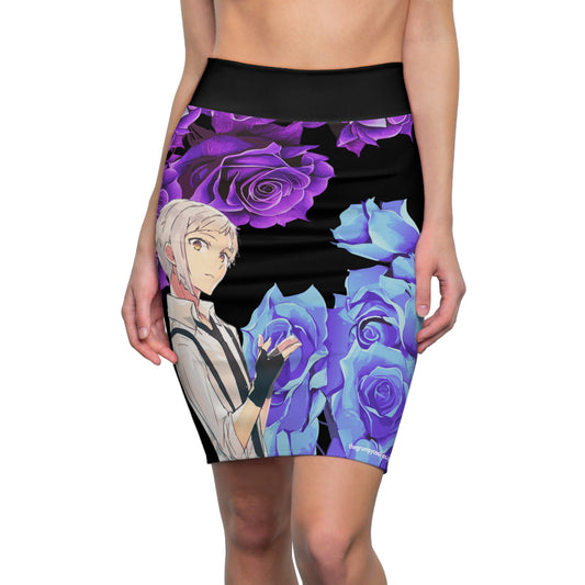 Everything's Coming Up Roses Pencil Skirt