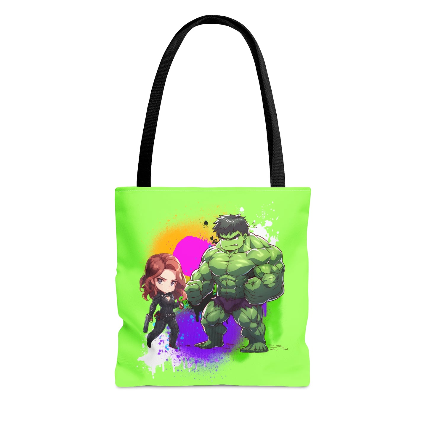 Hulk Loves Black Widow Green Tote Bag