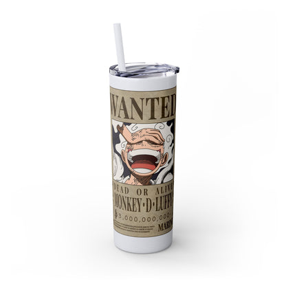 One Piece - Luffy Fifth Gear Skinny Tumbler with Straw, 20oz