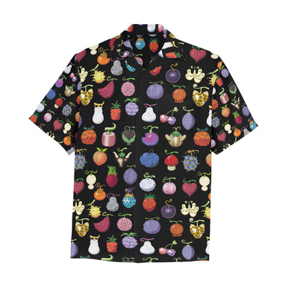 One Piece - Organic Devil Fruit Hawaiian Shirt with Chest Pocket