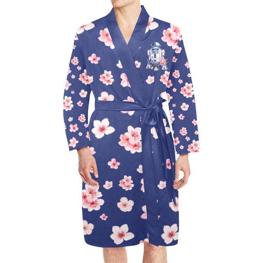 Star Wars - Cherry Blossom R2D2 Men's Long Sleeve Belted Night Robe