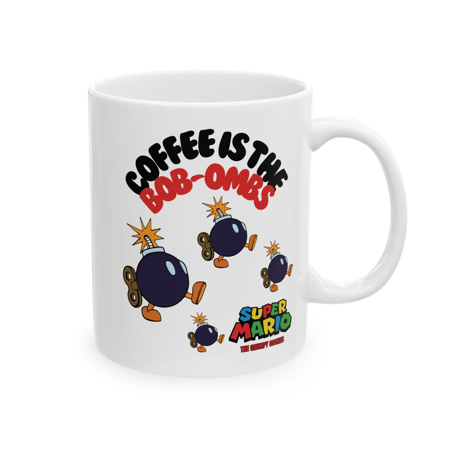 Old School Games- Coffee is the Bobomb Ceramic Mug 11oz