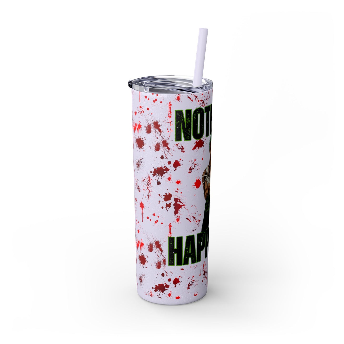 One Piece - Zoro Nothing Happened Skinny Tumbler with Straw, 20oz