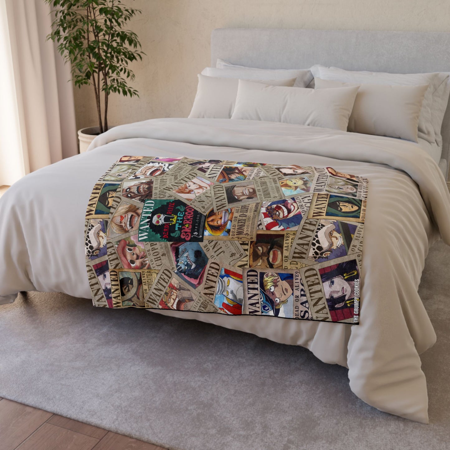 One Piece- Wanted Dead or Alive Polyester Blanket