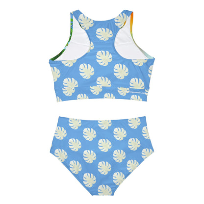 Light Blue Chillax to the Max Sporty Bikini Set