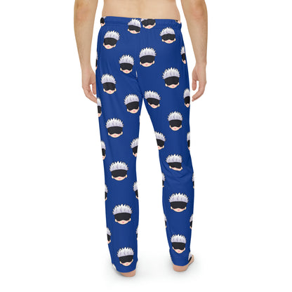 Satoru Men's Blue Pajama Pants (AOP)