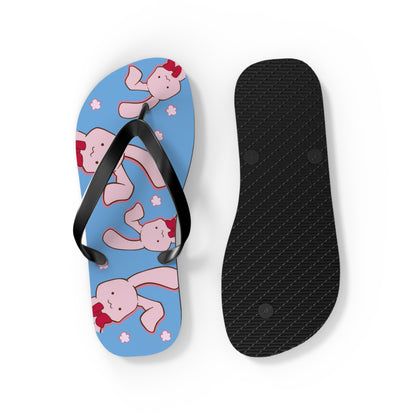 Honey-kun loves Usa-chan and Cakey Unisex Flip Flops