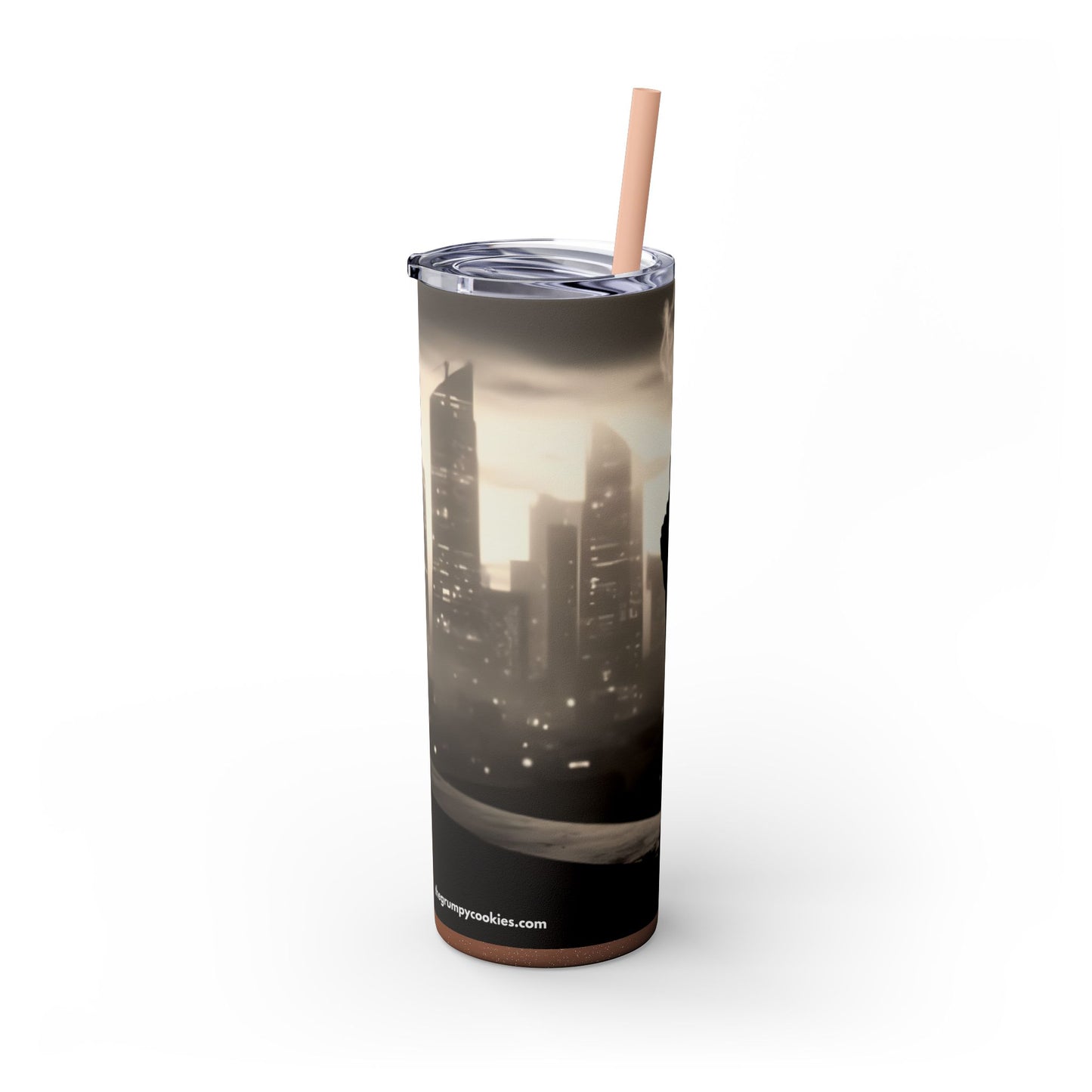 Spike in the City Skinny Tumbler with Straw, 20oz