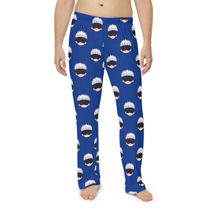 Satoru Men's Blue Pajama Pants (AOP)