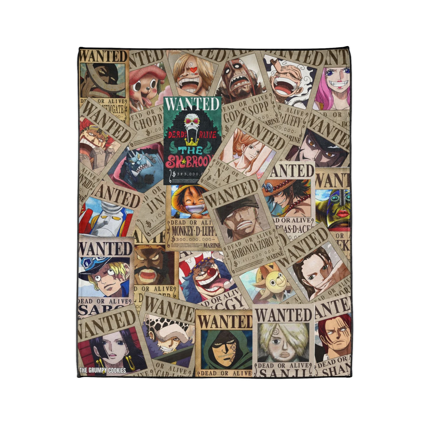 One Piece- Wanted Dead or Alive Polyester Blanket
