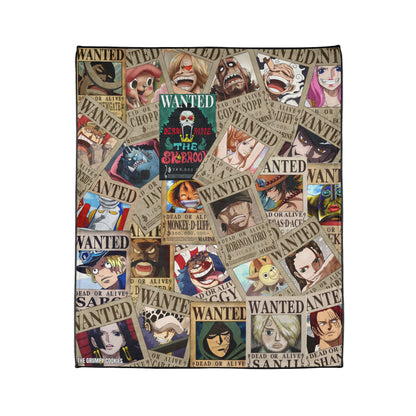 One Piece- Wanted Dead or Alive Polyester Blanket