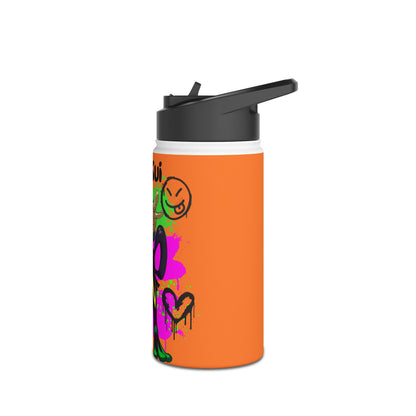 Graffiti Tsuya Stainless Steel Water Bottle, Standard Lid