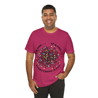 Tangled Lights Everything is Fine Short Sleeve Tee