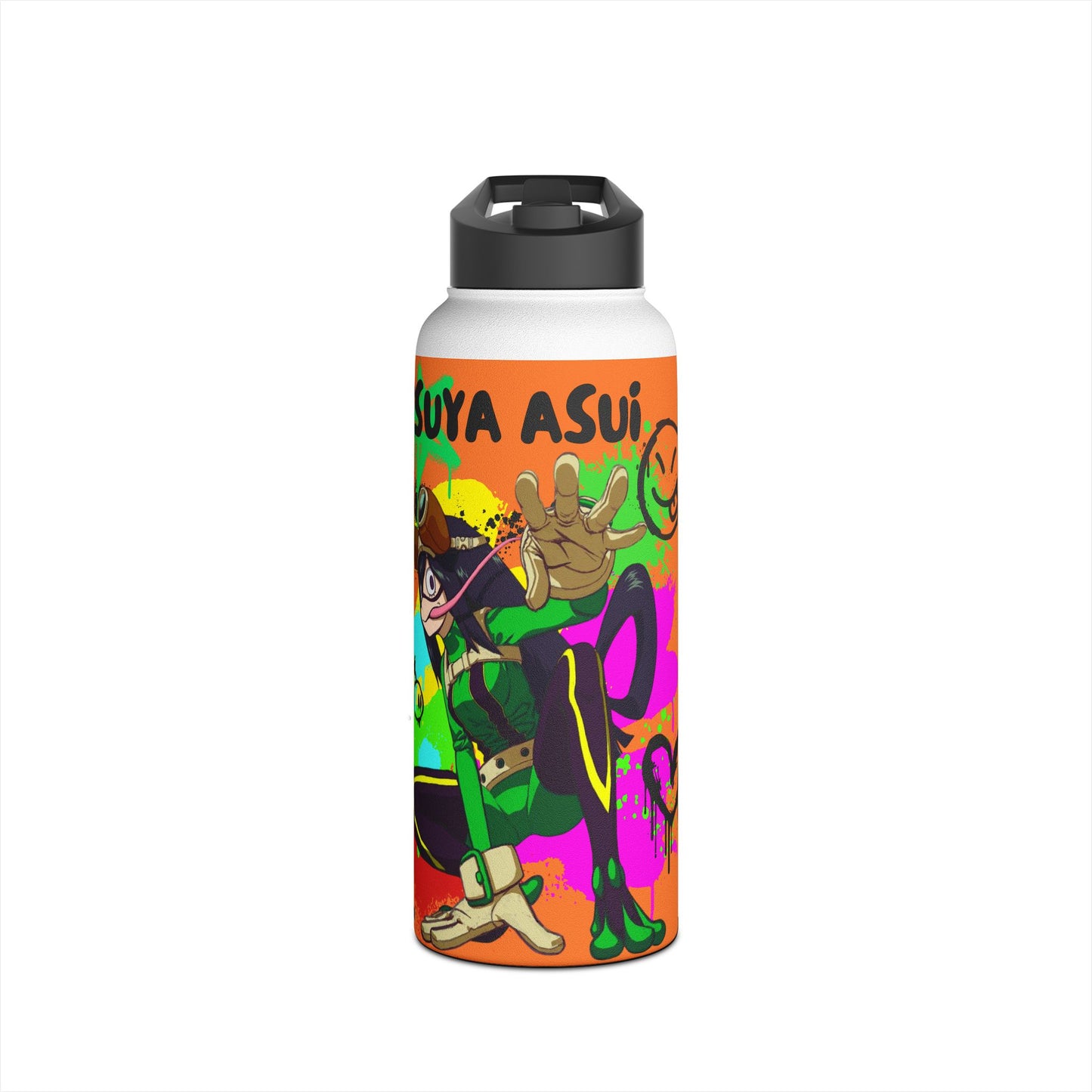 Graffiti Tsuya Stainless Steel Water Bottle, Standard Lid