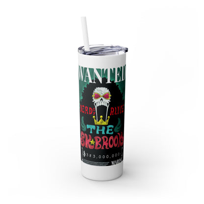 One Piece - Brook Wanted Poster Tumbler with Straw, 20oz