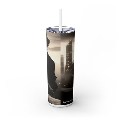 Spike in the City Skinny Tumbler with Straw, 20oz