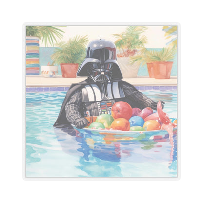 Darth Vader at the Pool Party Kiss-Cut Stickers