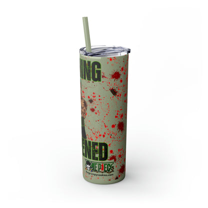 Zoro Nothing Happened Skinny Tumbler with Straw, 20oz