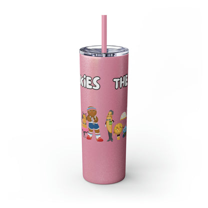 The Grumpy Cookies Crew Skinny Tumbler with Straw, 20oz