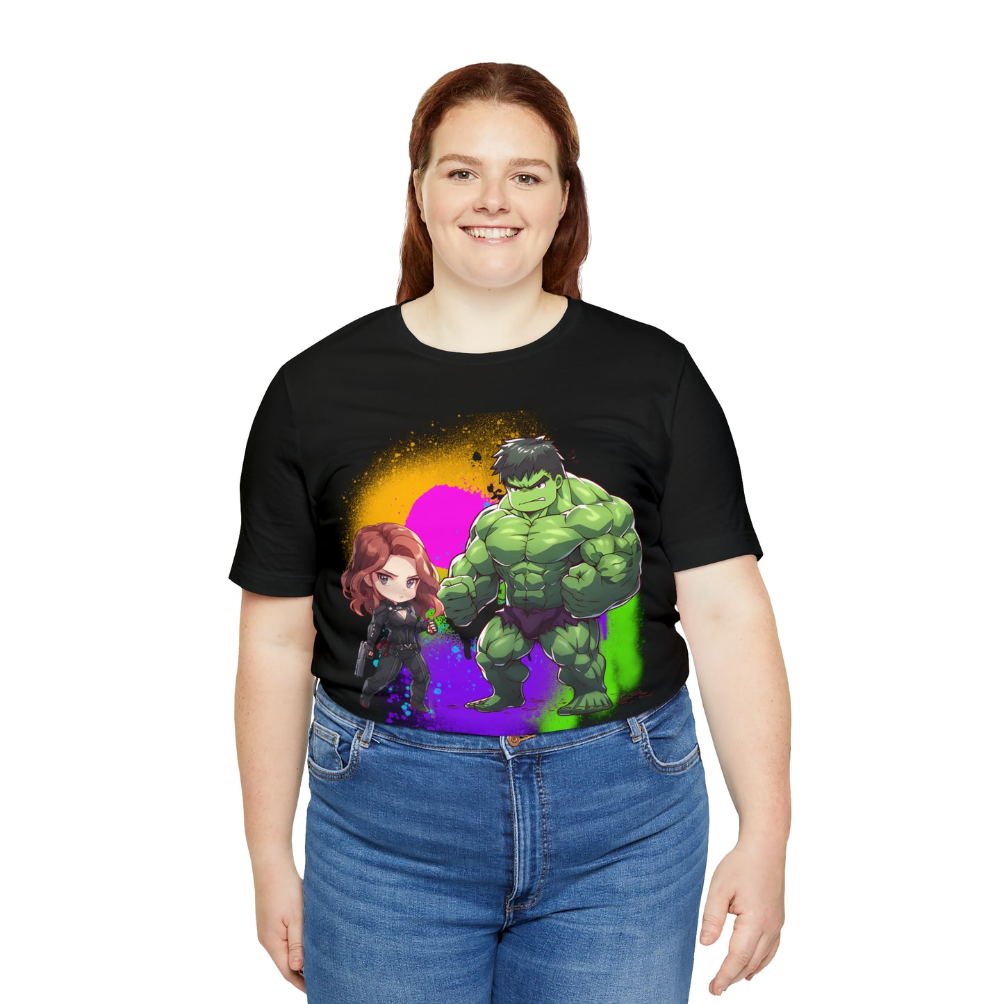 Hulk Loves Black Widow Jersey Short Sleeve Tee