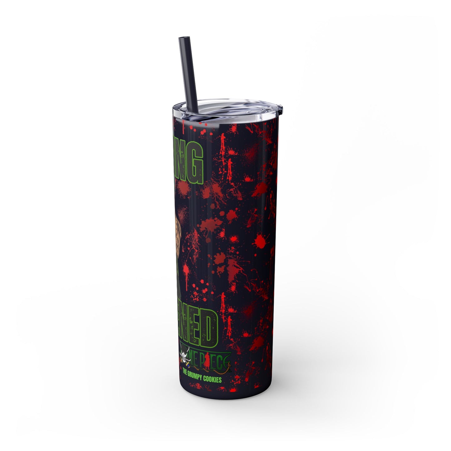One Piece - Zoro Nothing Happened Skinny Tumbler with Straw, 20oz