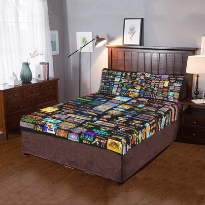The Grumpy Cookies - Old School Gamer 3-Piece Queen Bedding Set