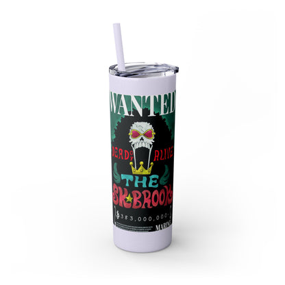 One Piece - Brook Wanted Poster Tumbler with Straw, 20oz