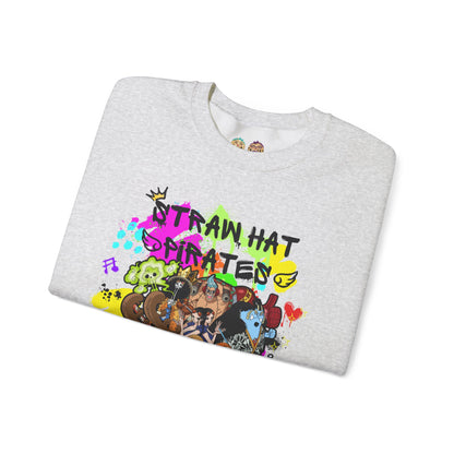One Piece - Graffiti Straw Hat Crew Unisex Heavy Blend™ Crewneck Sweatshirt