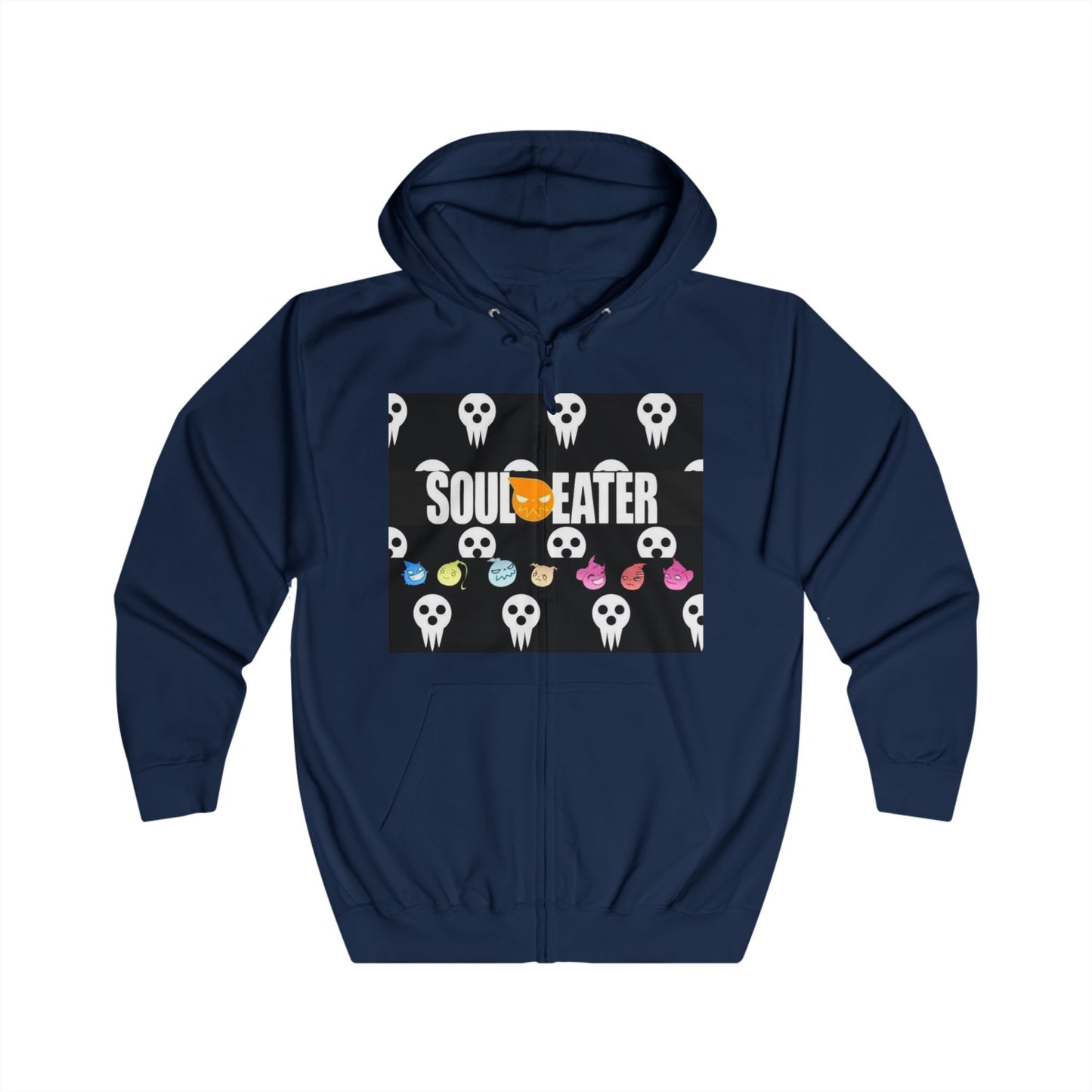 Soul Eater - Chillin with Souls Unisex Full Zip Hoodie